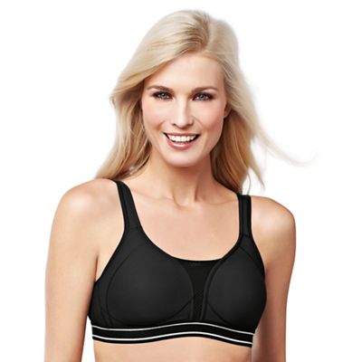 Black Mesh Performance Sports Bra